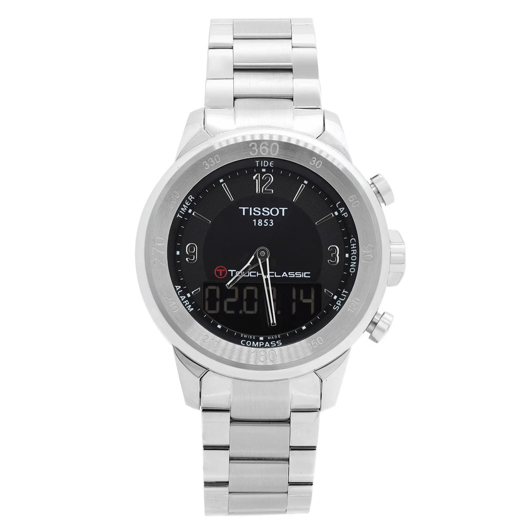 Front Full View Of Tissot T083.420.11.057.00 Stainless Steel Watch Display Model Condition {Product Condition}
