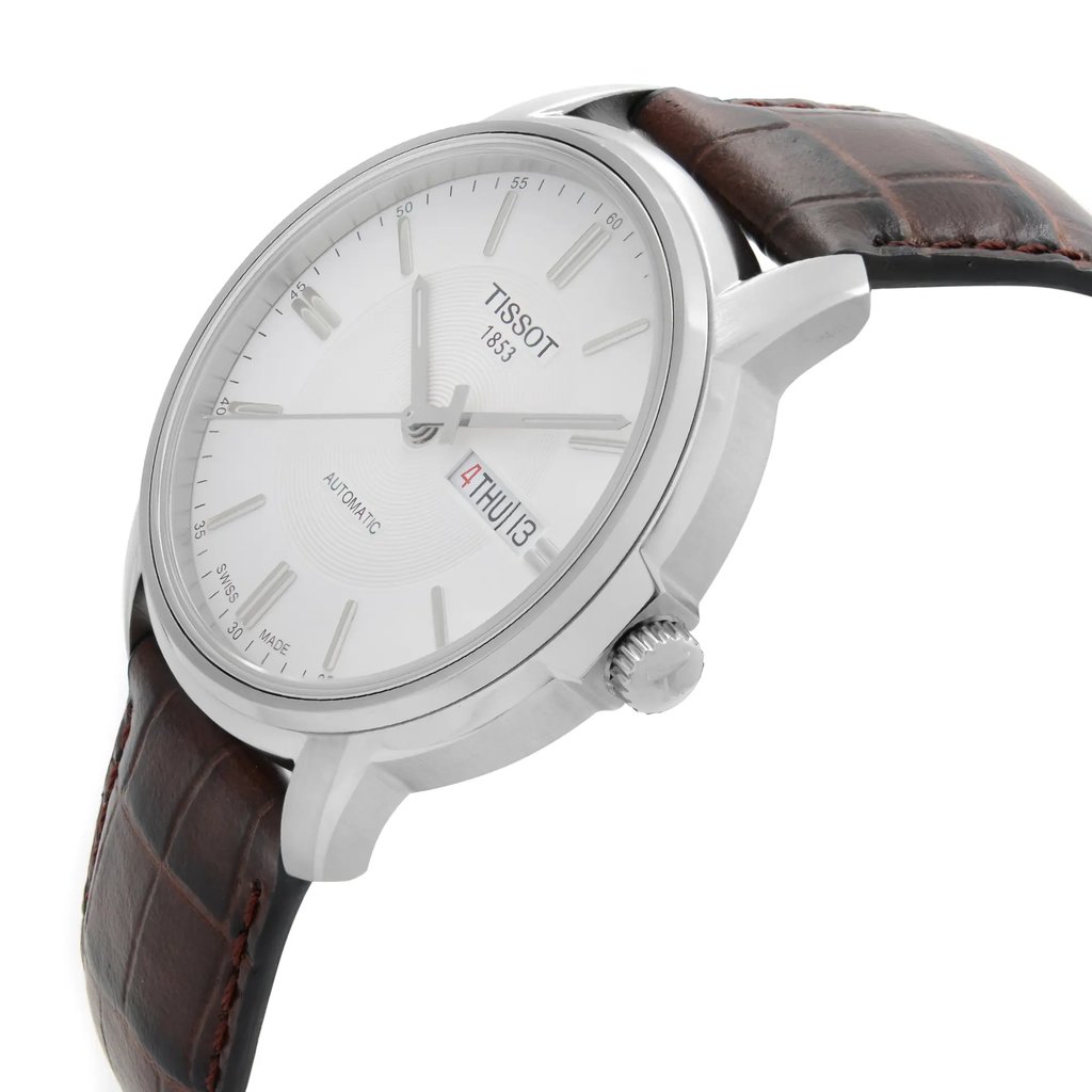 View Of Crown Facing Side Of Tissot T065.430.16.031.00 Stainless Steel Watch Pre Owned Condition