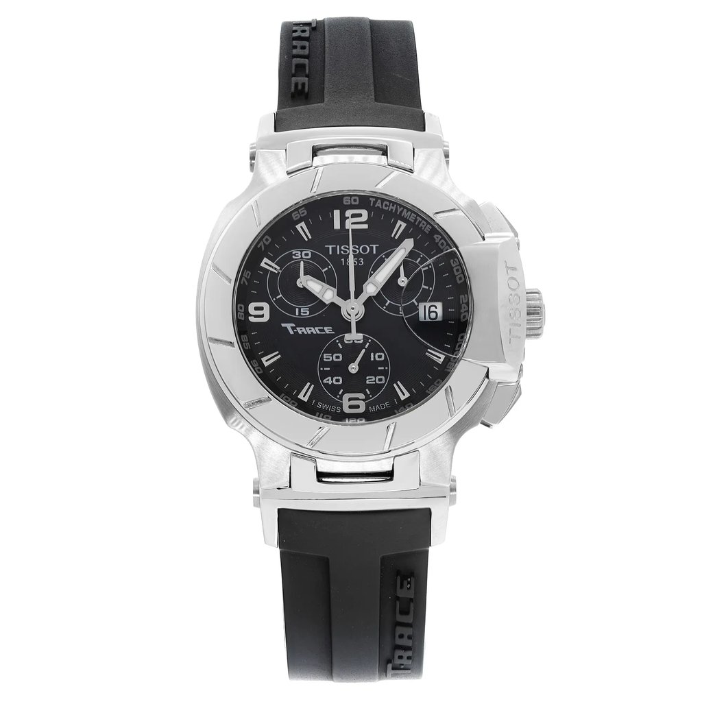 Front Full View Of Tissot T048.217.17.057.00 Stainless Steel Watch New With Defects Condition Excellent