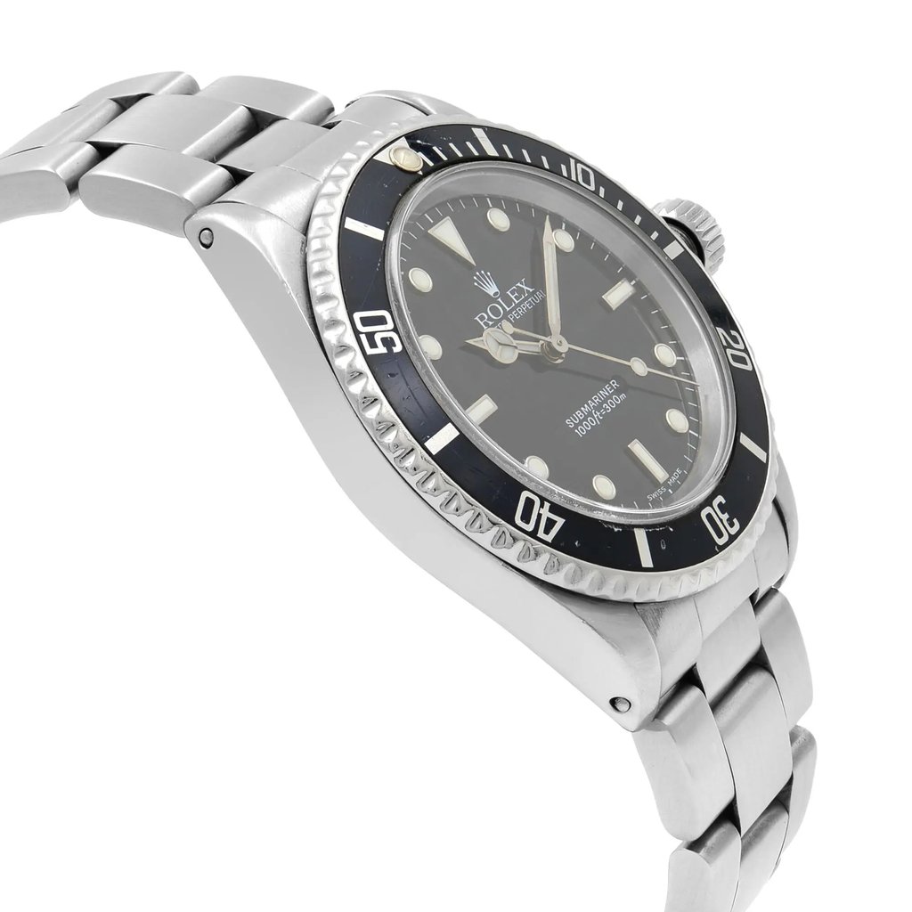 View Of Opposite Crown Facing Side Of Rolex 14060M Stainless Steel Watch Pre Owned Condition