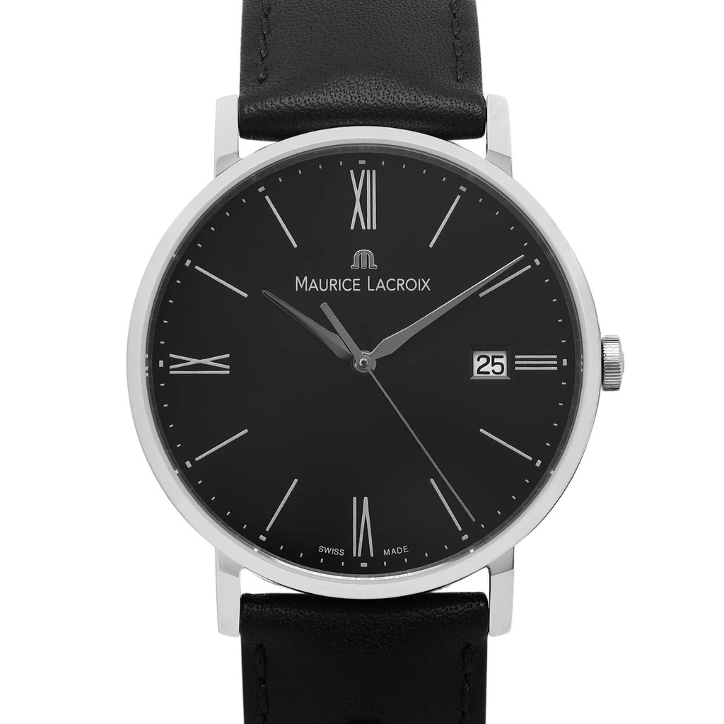 Up Close Front Facing Picture Of Maurice Lacroix EL1087-SS001-310 Stainless Steel Watch Unworn Condition