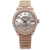 Front Full View Of Rolex 278285RBR Rose Gold Watch Pre Owned Condition {Product Condition}