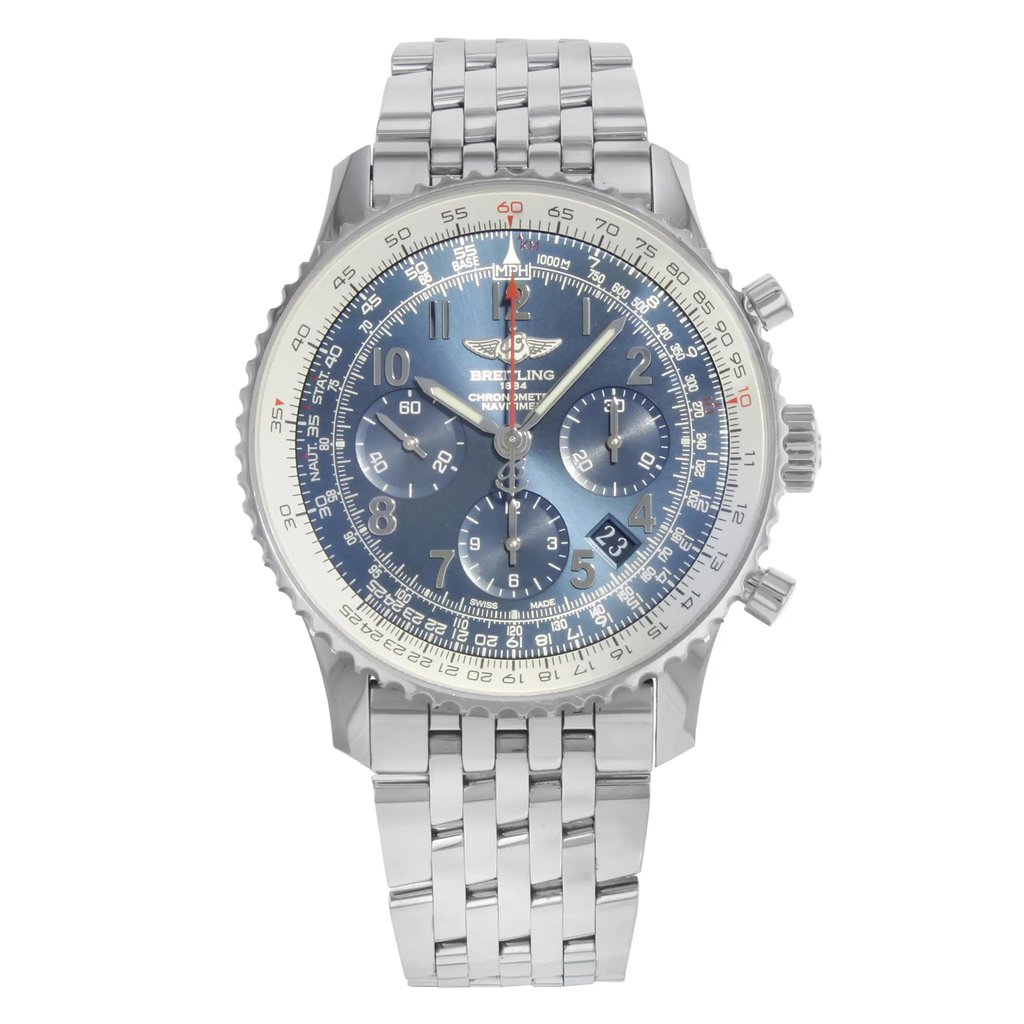 Front Full View Of Breitling AB0121C4/C920-447A Stainless Steel Watch Display Model Condition {Product Condition}