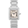 Up Close Front Facing Picture Of Cartier W4TA0008 Stainless Steel Watch Pre Owned Condition