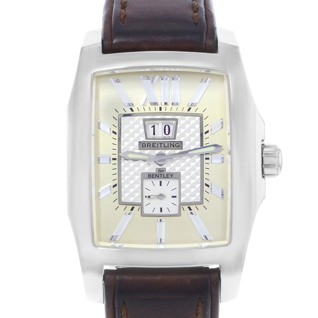 Up Close Front Facing Picture Of Breitling A1636212/H534 Stainless Steel Watch Pre Owned Condition