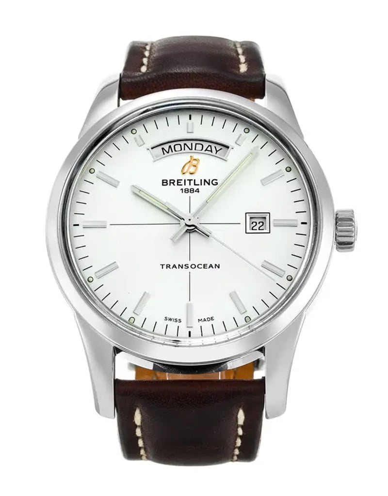 Front Full View Of Breitling A4531012/BB69-154A Stainless Steel Watch Display Model Condition {Product Condition}