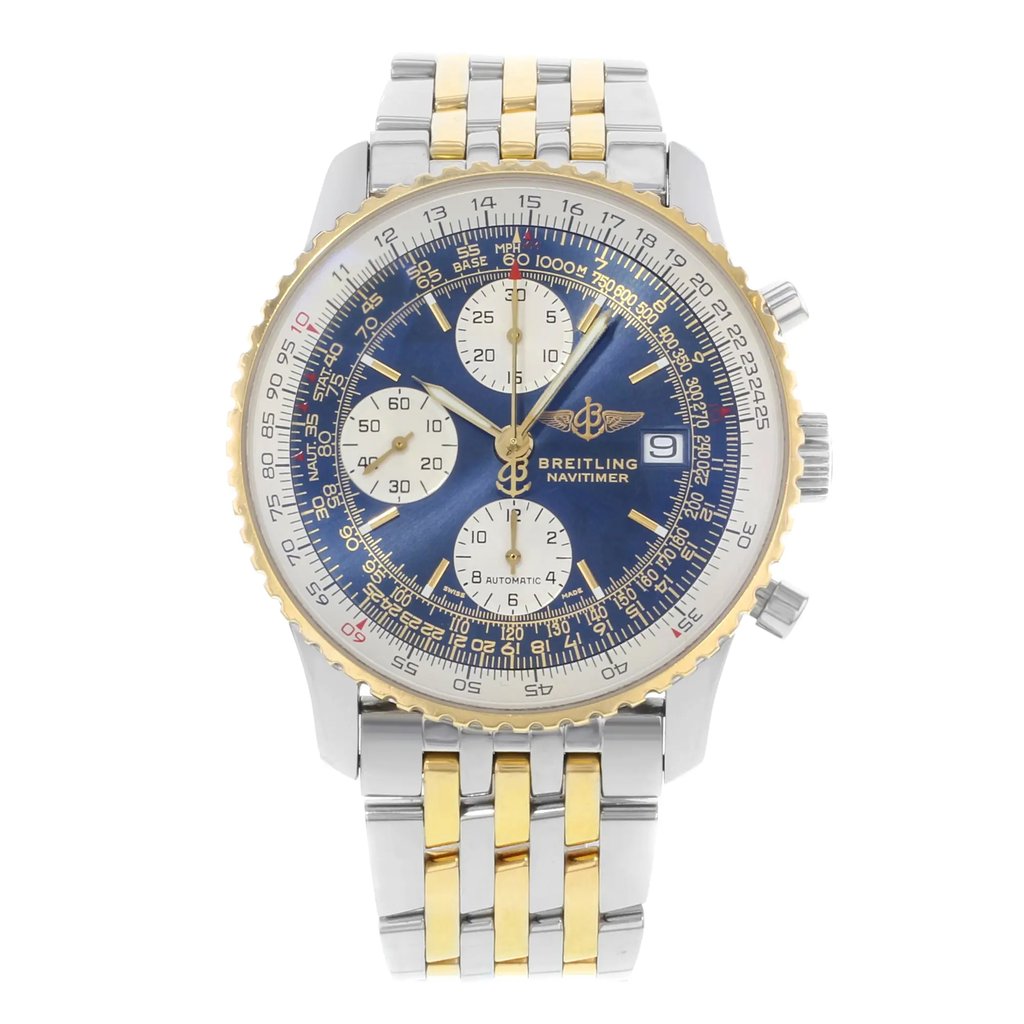 Front Full View Of Breitling D13322 Stainless Steel Watch Pre Owned Condition {Product Condition}