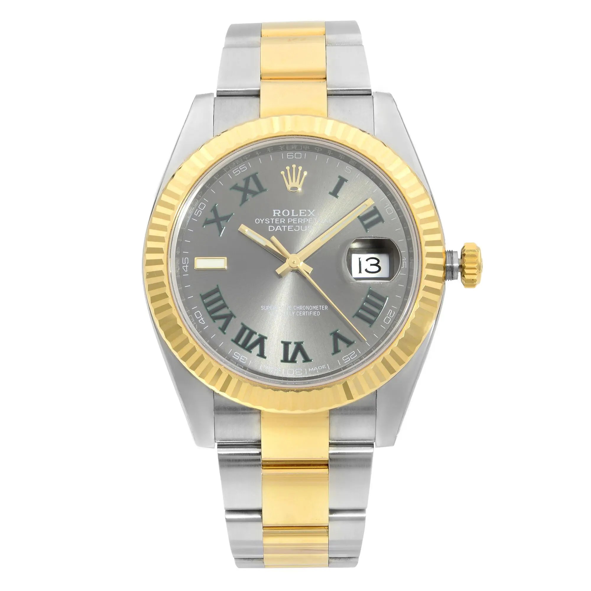 Front Full View Of Rolex 126333 Stainless Steel Watch Pre Owned Condition Good