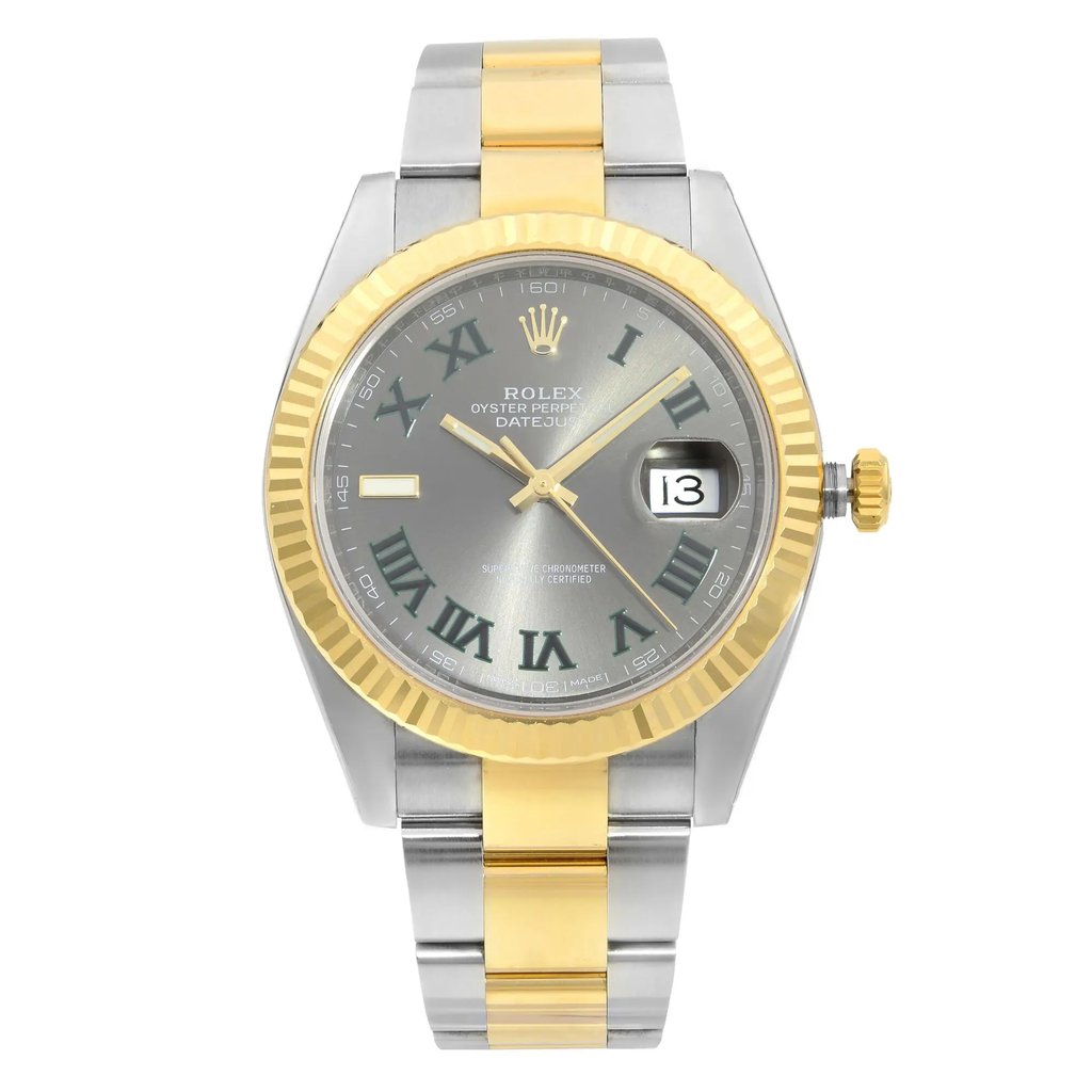 Front Full View Of Rolex 126333 Stainless Steel Watch Pre Owned Condition Good