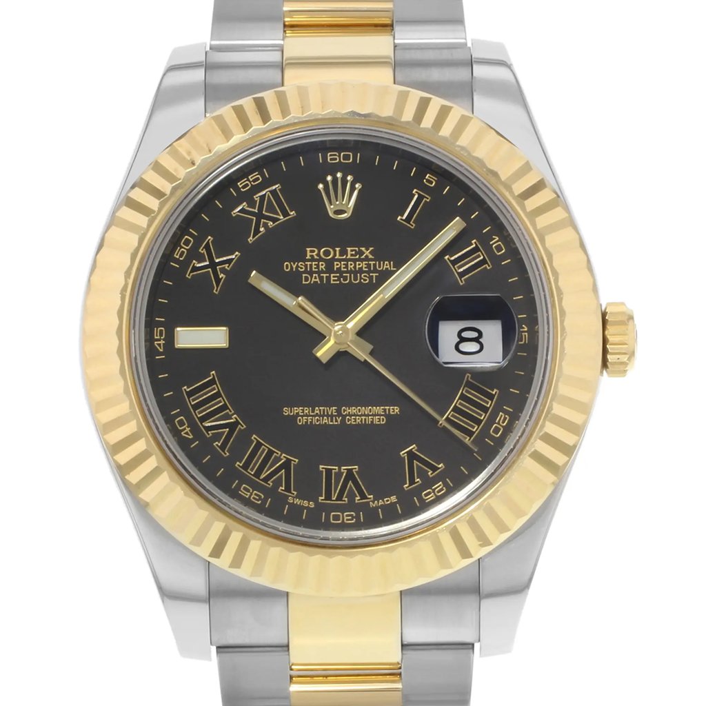 Up Close Front Facing Picture Of Rolex 116333 Stainless Steel Watch Pre Owned Condition