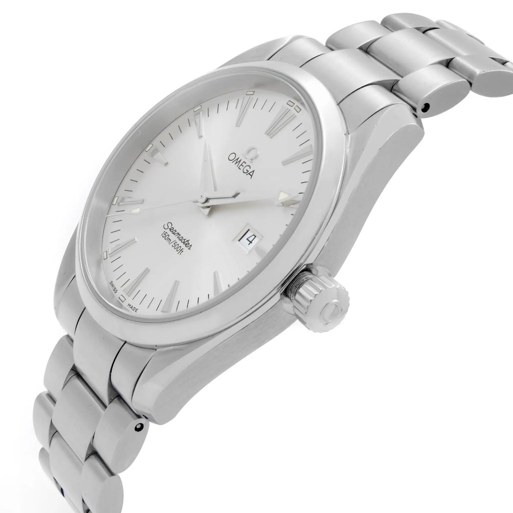 View Of Crown Facing Side Of OMEGA 2517.30.00 Stainless Steel Watch Pre Owned Condition
