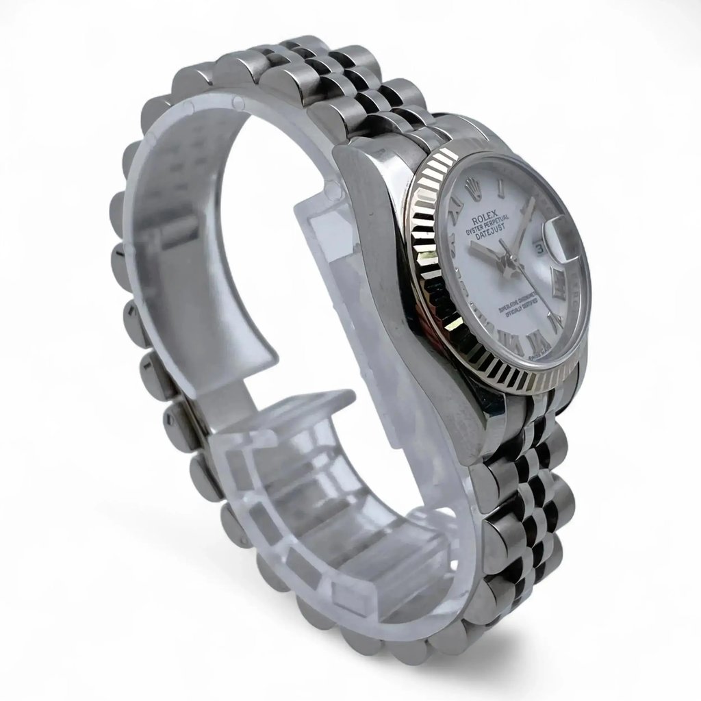 View Of Opposite Crown Facing Side Of Rolex 179174 Stainless Steel Watch Pre Owned Condition