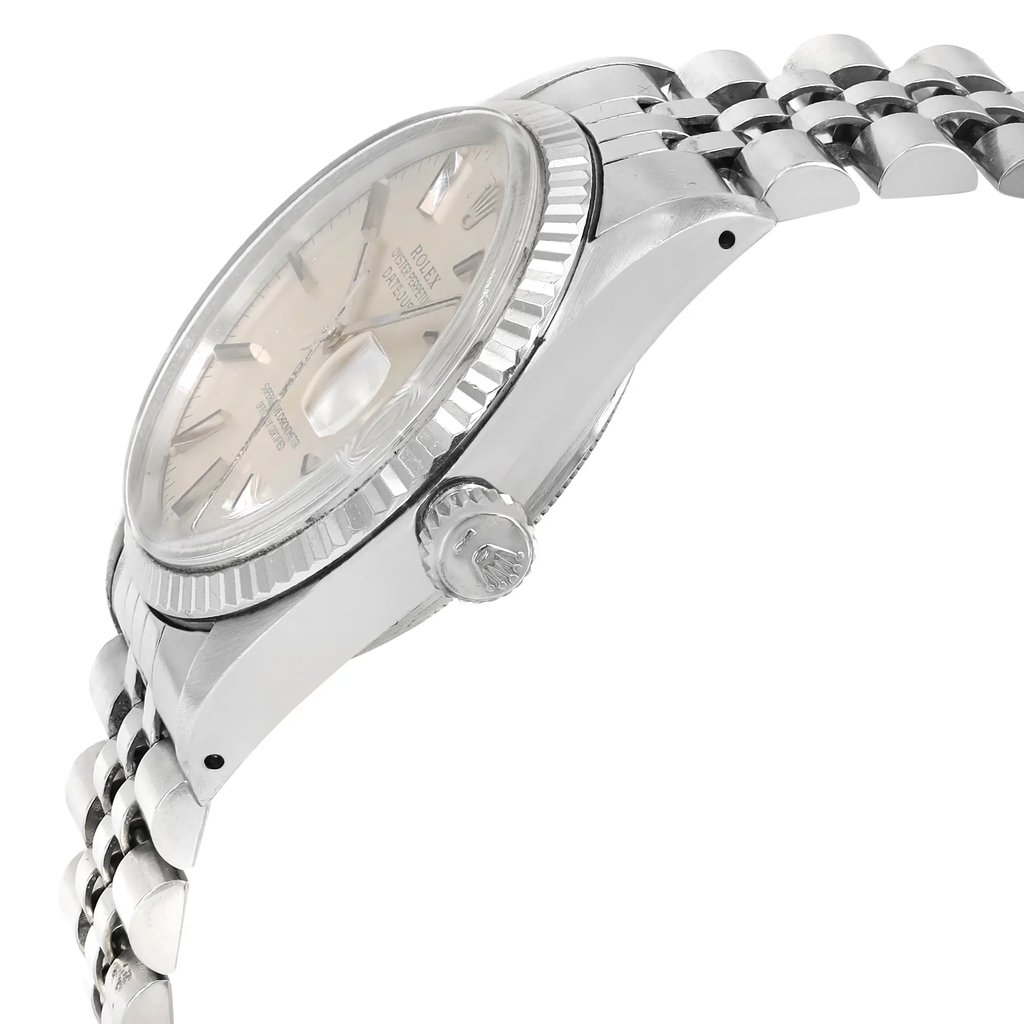 View Of Crown Facing Side Of Rolex 16014 Stainless Steel Watch Pre Owned Condition