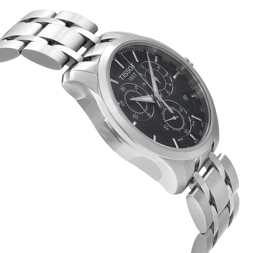 View Of Opposite Crown Facing Side Of Tissot T035.617.11.051.00 Stainless Steel Watch Display Model Condition