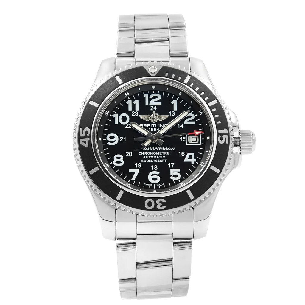 Front Full View Of Breitling A17365C9/BD67-161A Stainless Steel Watch Display Model Condition {Product Condition}