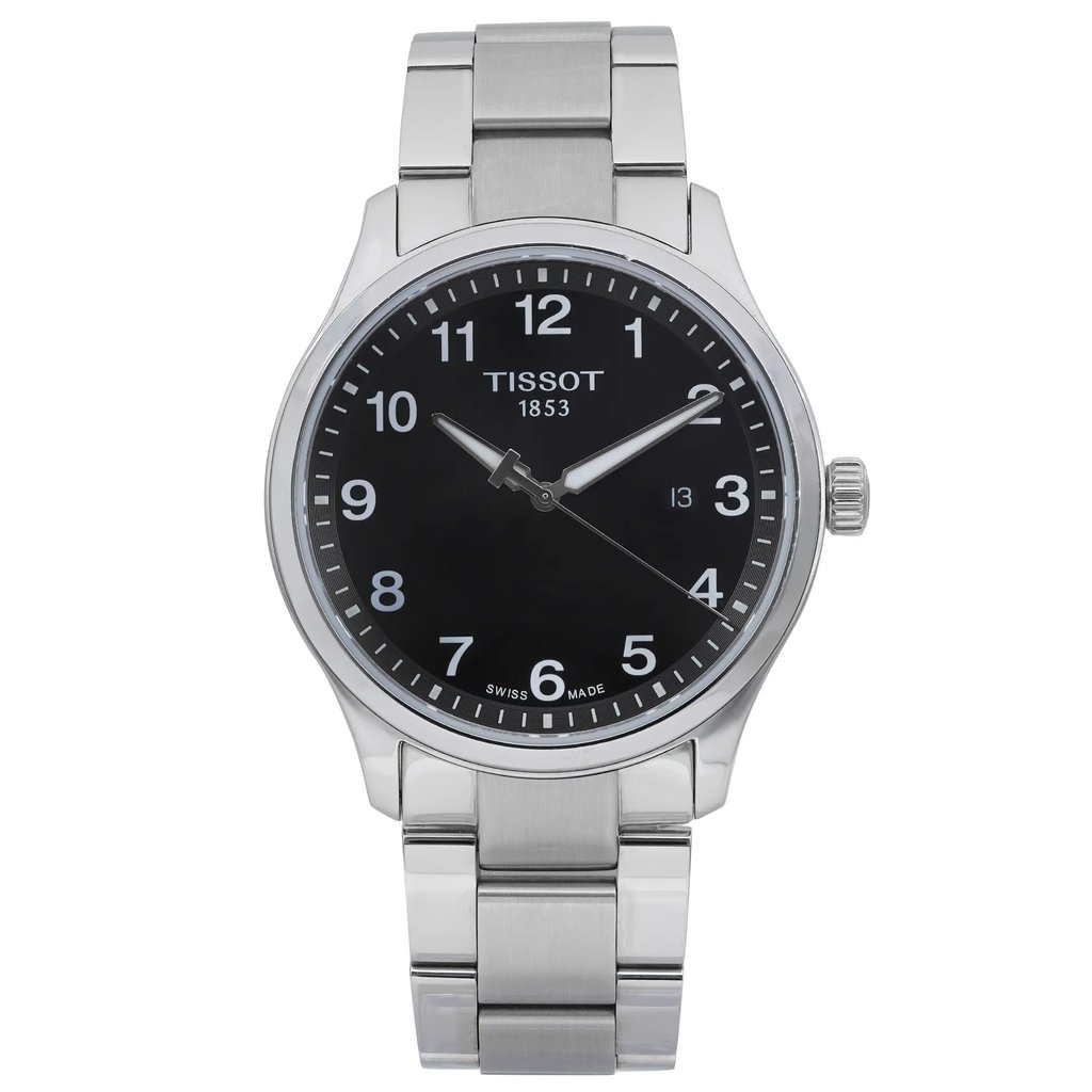 Front Full View Of Tissot T116.410.11.057.00 Stainless Steel Watch Display Model Condition Excellent