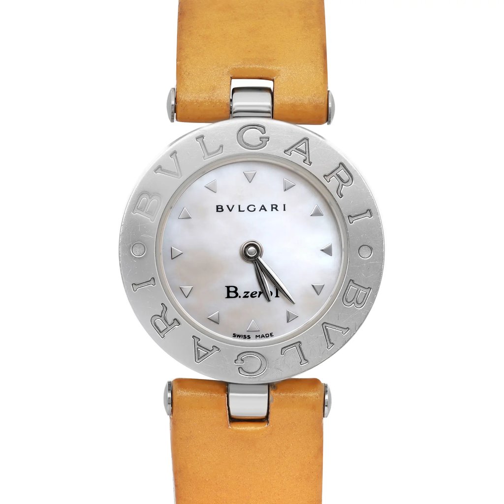 Up Close Front Facing Picture Of Bvlgari BZ22S Stainless Steel Watch Pre Owned Condition