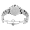Back View Of Solid Back Case And Open Stainless Steel Band Of Baume & Mercier 10340 Watch Pre Owned Condition
