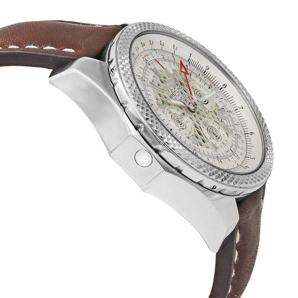 View Of Opposite Crown Facing Side Of Breitling AB043112/G774-443X Stainless Steel Watch Display Model Condition