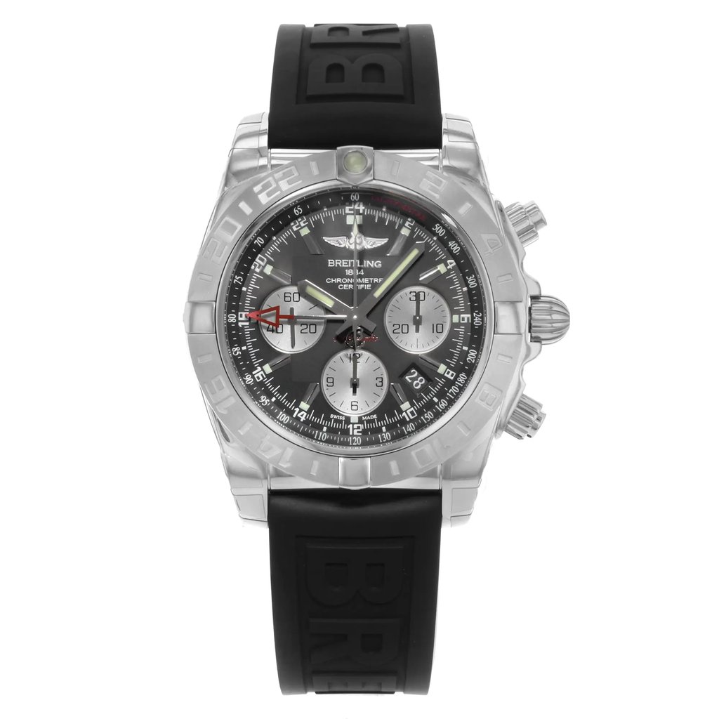 Front Full View Of Breitling AB042011/BB56-153S Stainless Steel Watch Display Model Condition {Product Condition}