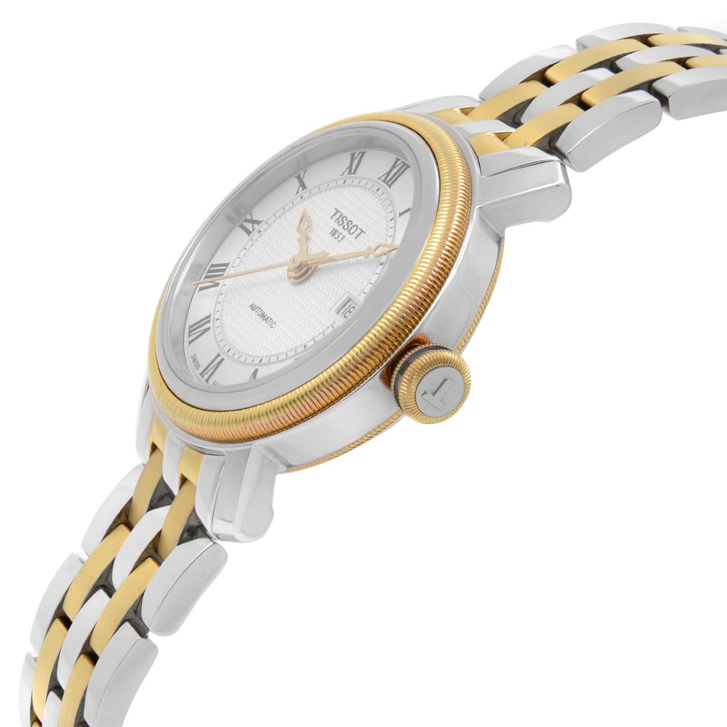 View Of Crown Facing Side Of Tissot T097.007.22.033.00 Stainless Steel Watch Display Model Condition
