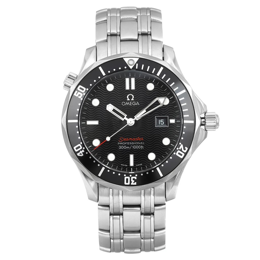 Front Full View Of OMEGA 212.30.41.61.01.001 Stainless Steel Watch Pre Owned Condition Good