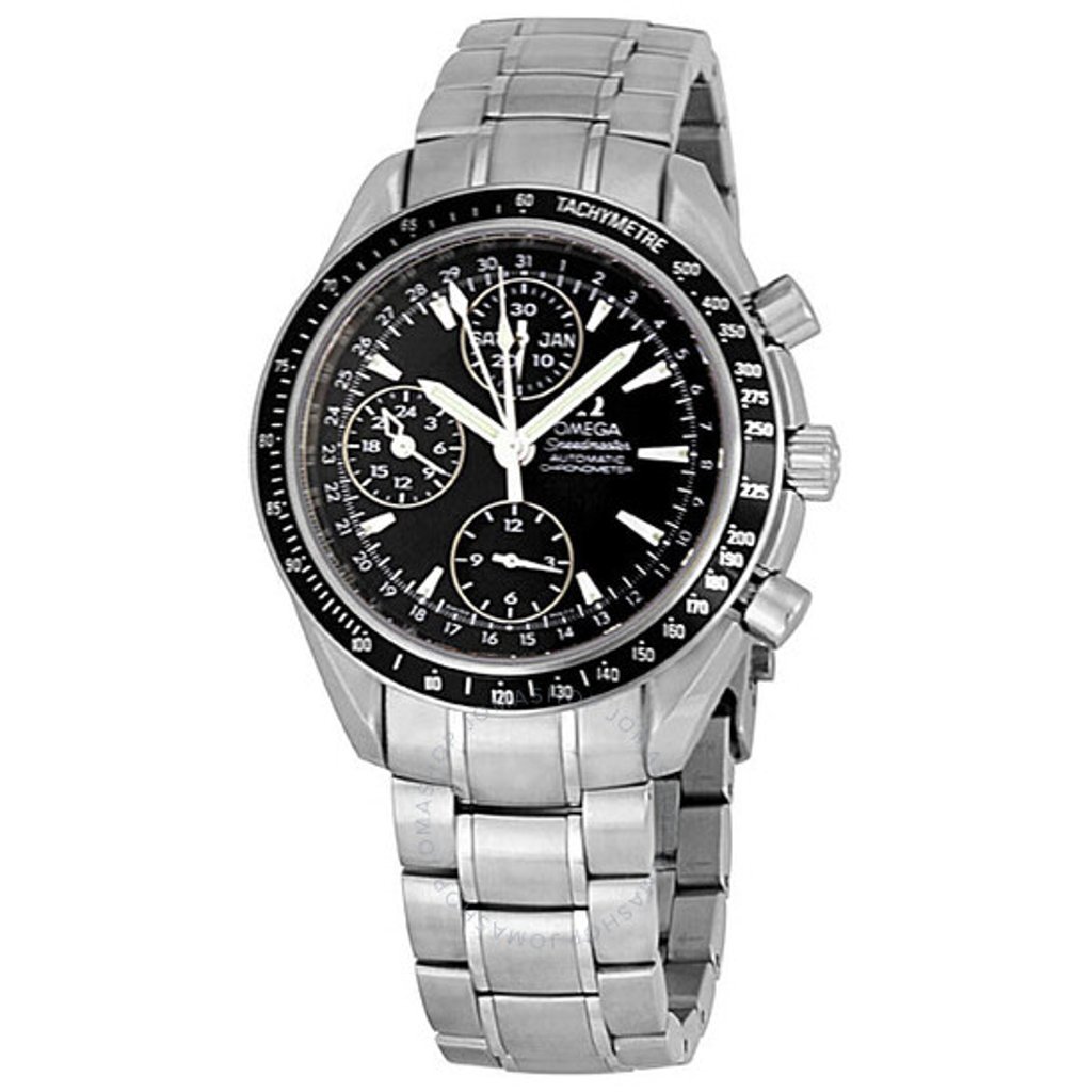 Front Full View Of OMEGA 3220.50.00 Stainless Steel Watch Pre Owned Condition {Product Condition}