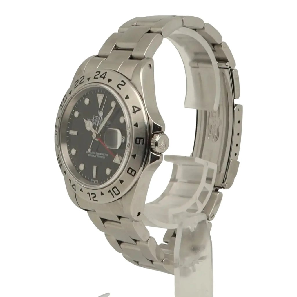 View Of Crown Facing Side Of Rolex 16570 Stainless Steel Watch Pre Owned Condition
