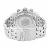 Back View Of {Caseback} Back Case And Closed Stainless Steel Band Of Breitling AB014012/BA52-378A Watch Pre Owned Condition