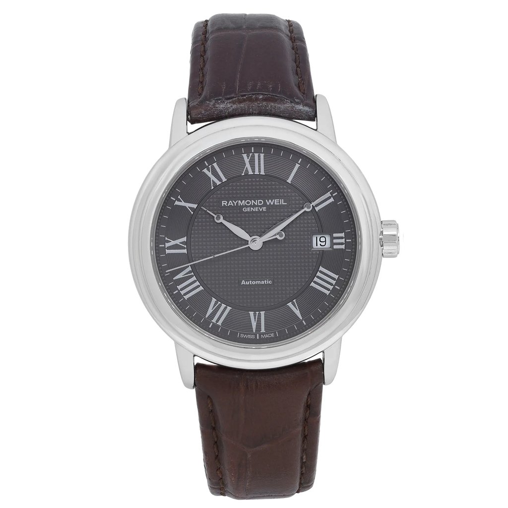 Front Full View Of RAYMOND WEIL 2837-STC-00609 Stainless Steel Watch Pre Owned Condition Good