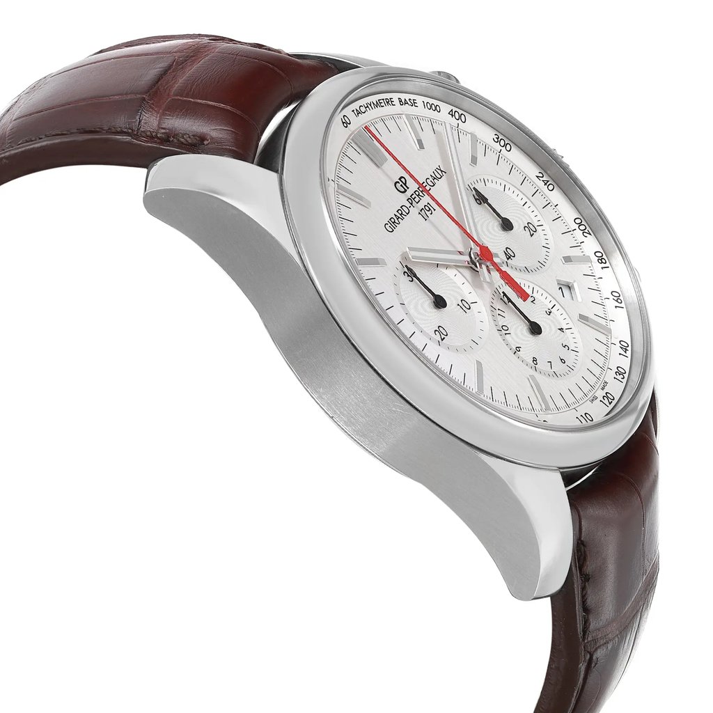 View Of Opposite Crown Facing Side Of Girard-Perregaux 49590-11-111 Stainless Steel Watch Pre Owned Condition