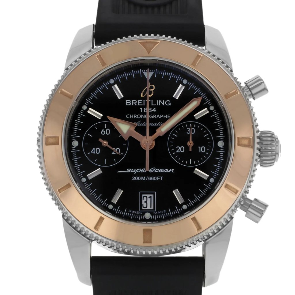 Up Close Front Facing Picture Of Breitling U2337012/BB81-200S Stainless Steel Watch Pre Owned Condition
