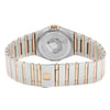 Back View Of Solid Back Case And Closed Stainless Steel,Gold Plated,Gold Band Of OMEGA 1272.10.00 Watch Pre Owned Condition