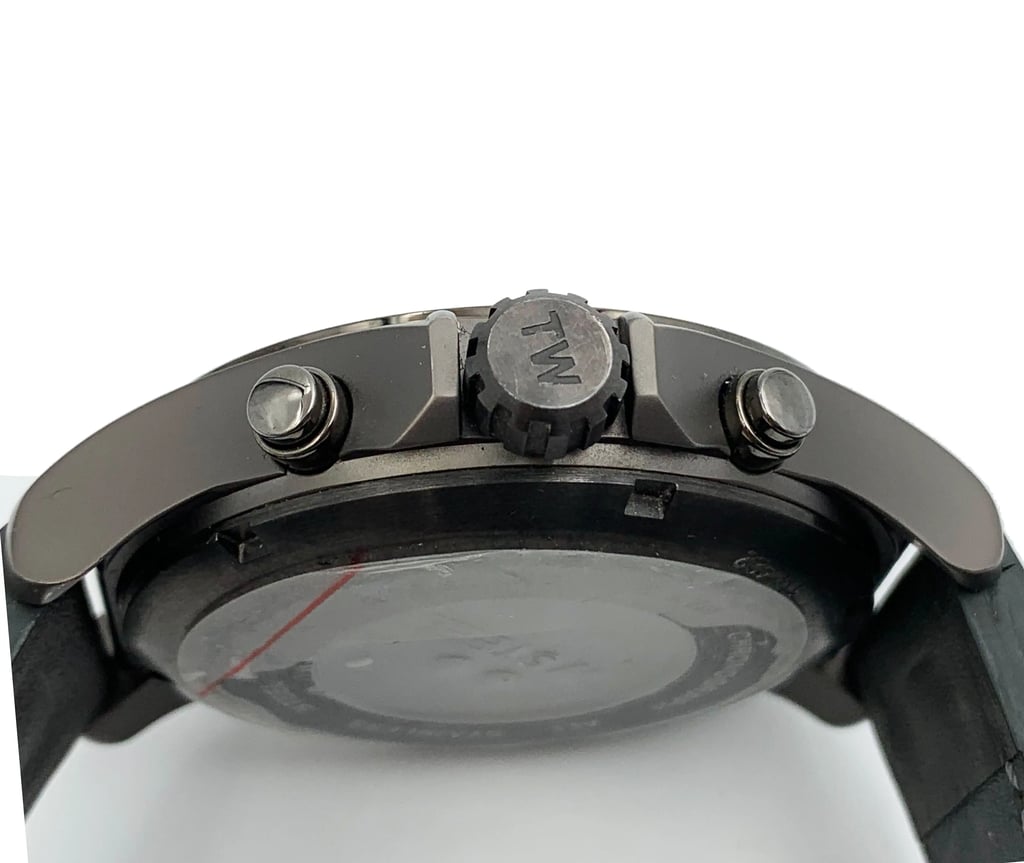 View Of Crown Facing Side Of TW Steel TW422 Stainless Steel Watch Pre Owned Condition