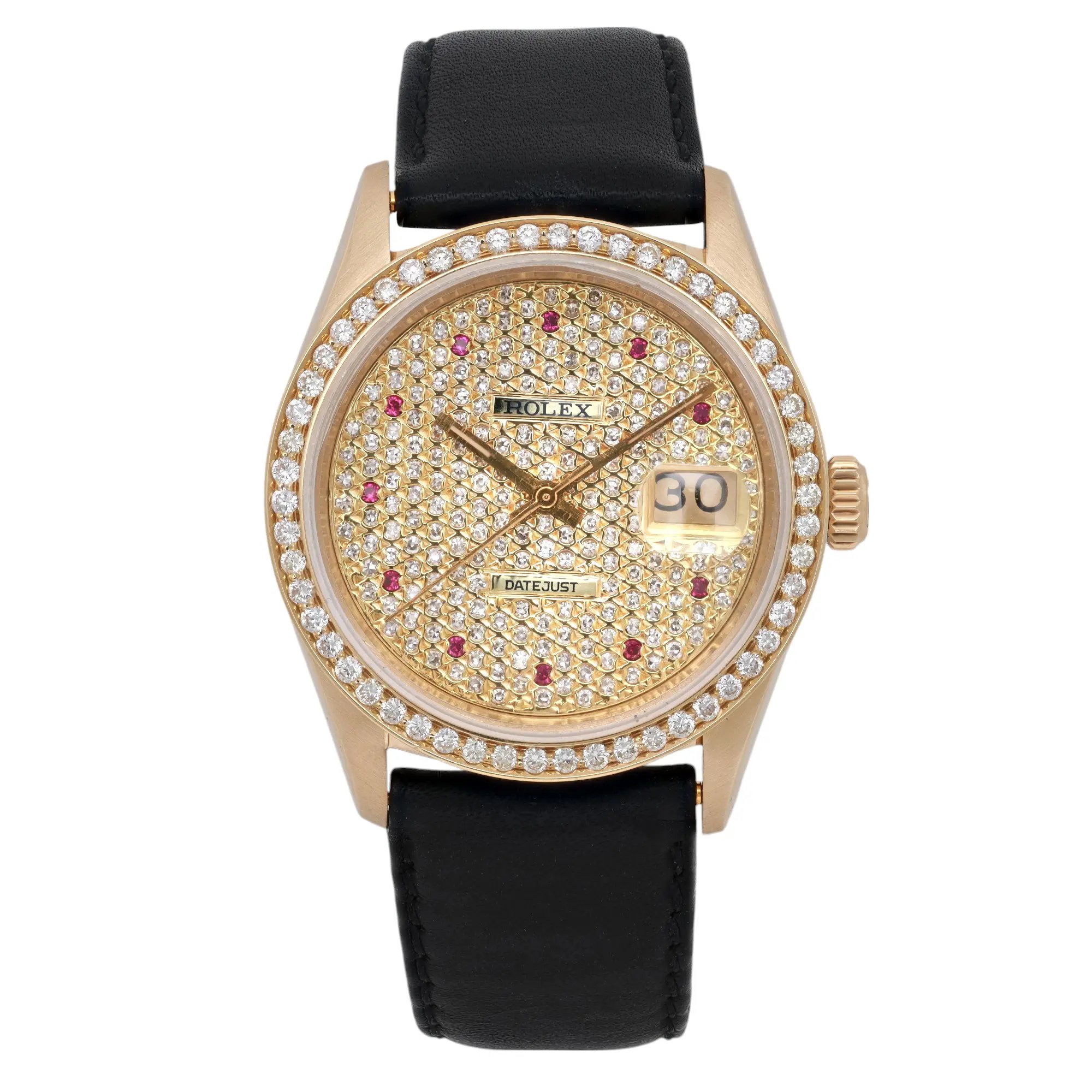 Front Full View Of Rolex 16238 Yellow Gold Watch Pre Owned Condition {Product Condition}