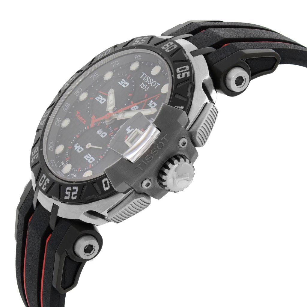 View Of Crown Facing Side Of Tissot T092.417.27.201.00 Stainless Steel Watch New With Defects Condition