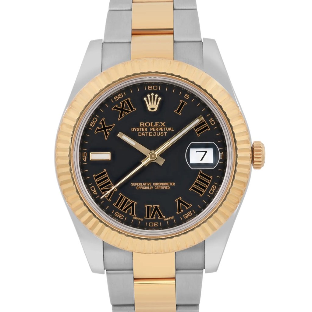 Up Close Front Facing Picture Of Rolex 116333 Stainless Steel Watch Pre Owned Condition