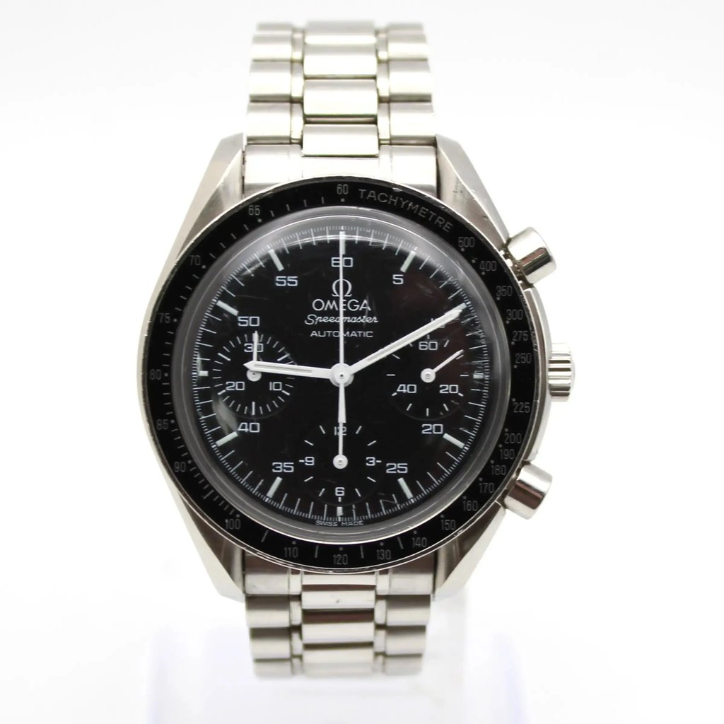 Front Full View Of OMEGA 3510.50.00 Stainless Steel Watch Pre Owned Condition Good
