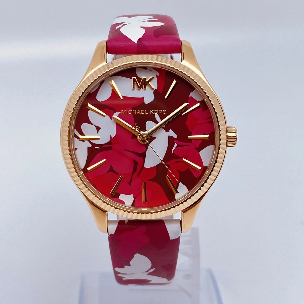 Front Full View Of Michael Kors MK2810 Stainless Steel Watch New With Defects Condition {Product Condition}
