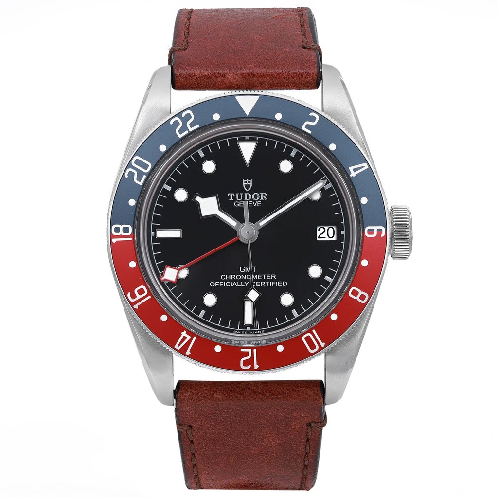 Front Full View Of TUDOR 79830RB Stainless Steel Watch Pre Owned Condition Good