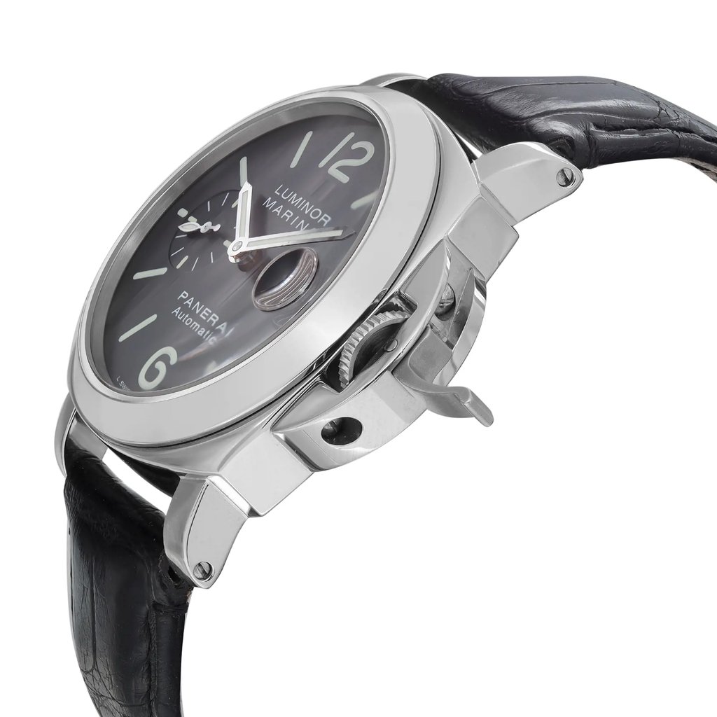 View Of Crown Facing Side Of Panerai PAM00104 Stainless Steel Watch Pre Owned Condition