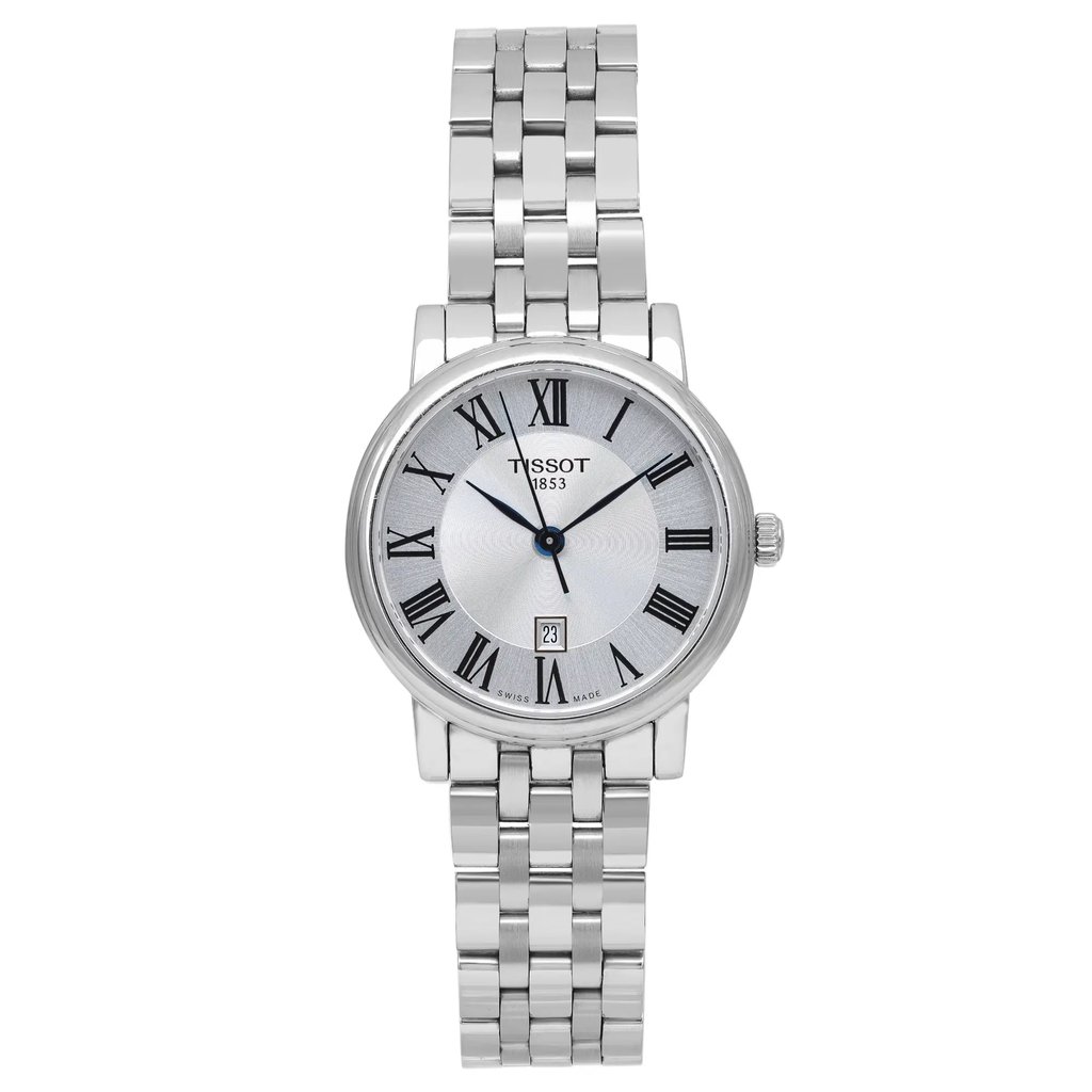 Front Full View Of Tissot T122.210.11.033.00 Stainless Steel Watch Pre Owned Condition Good