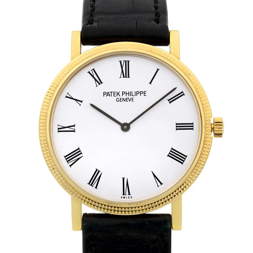 Up Close Front Facing Picture Of Patek Philippe 5120J-001 Gold 18kt Watch Pre Owned Condition