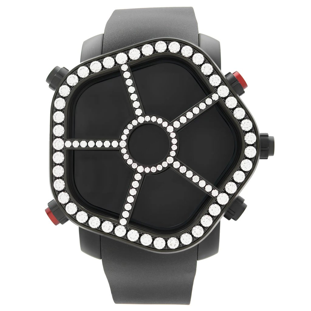 Up Close Front Facing Picture Of JACOB & Co. GH100.11.RP.PB.AHA4D Stainless Steel Watch Unworn Condition