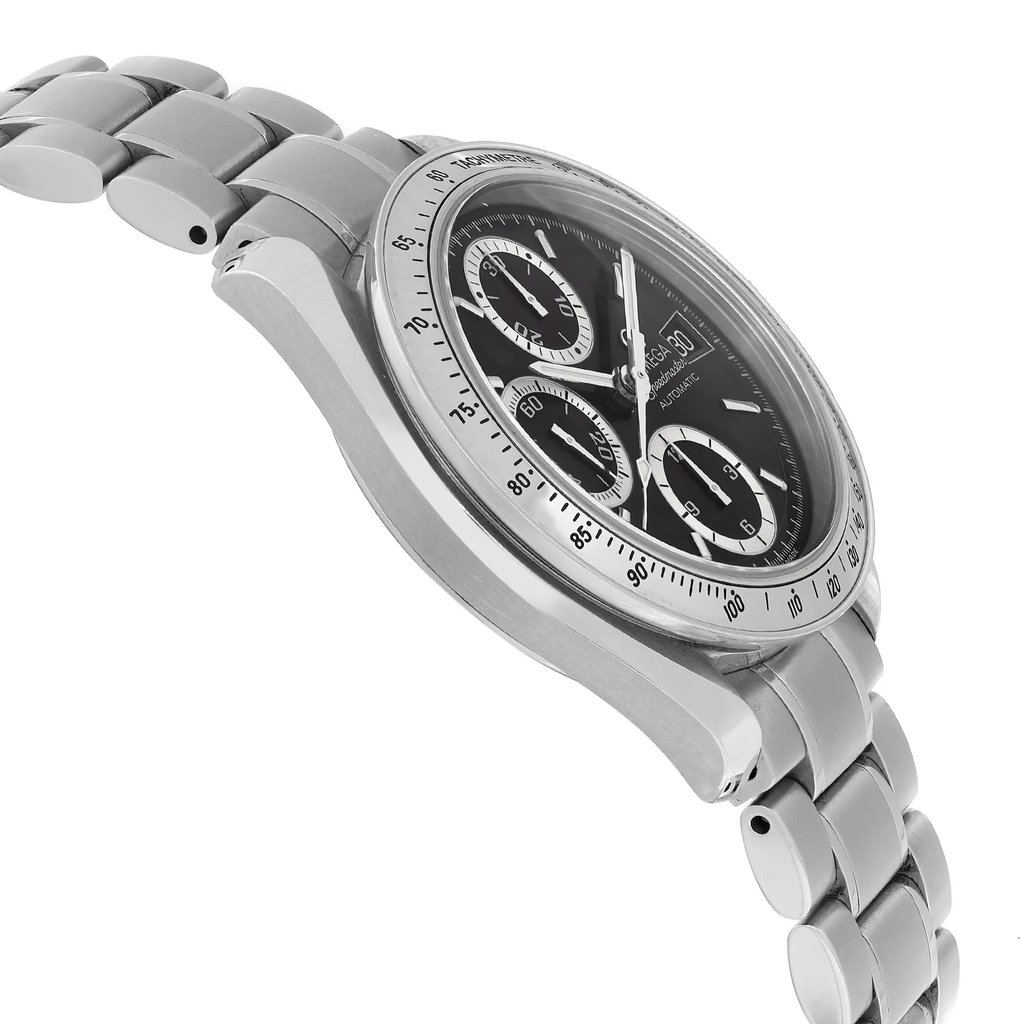 View Of Opposite Crown Facing Side Of OMEGA 3513.56.00 Stainless Steel Watch Pre Owned Condition
