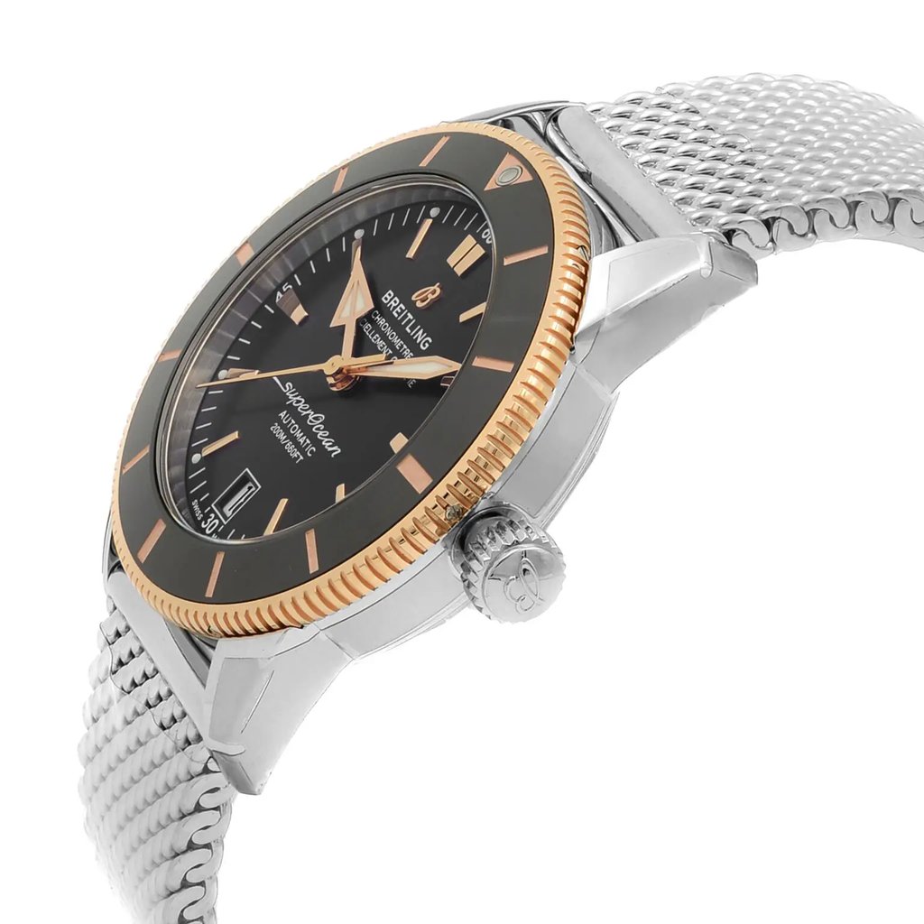 View Of Crown Facing Side Of Breitling UB2010121B1A1 Stainless Steel Watch Unworn Condition