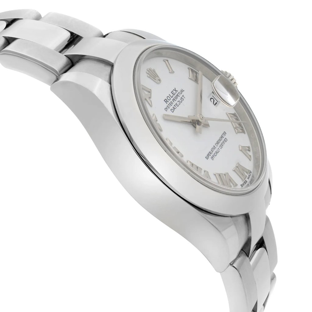 View Of Opposite Crown Facing Side Of Rolex 178240 Stainless Steel Watch Unworn Condition