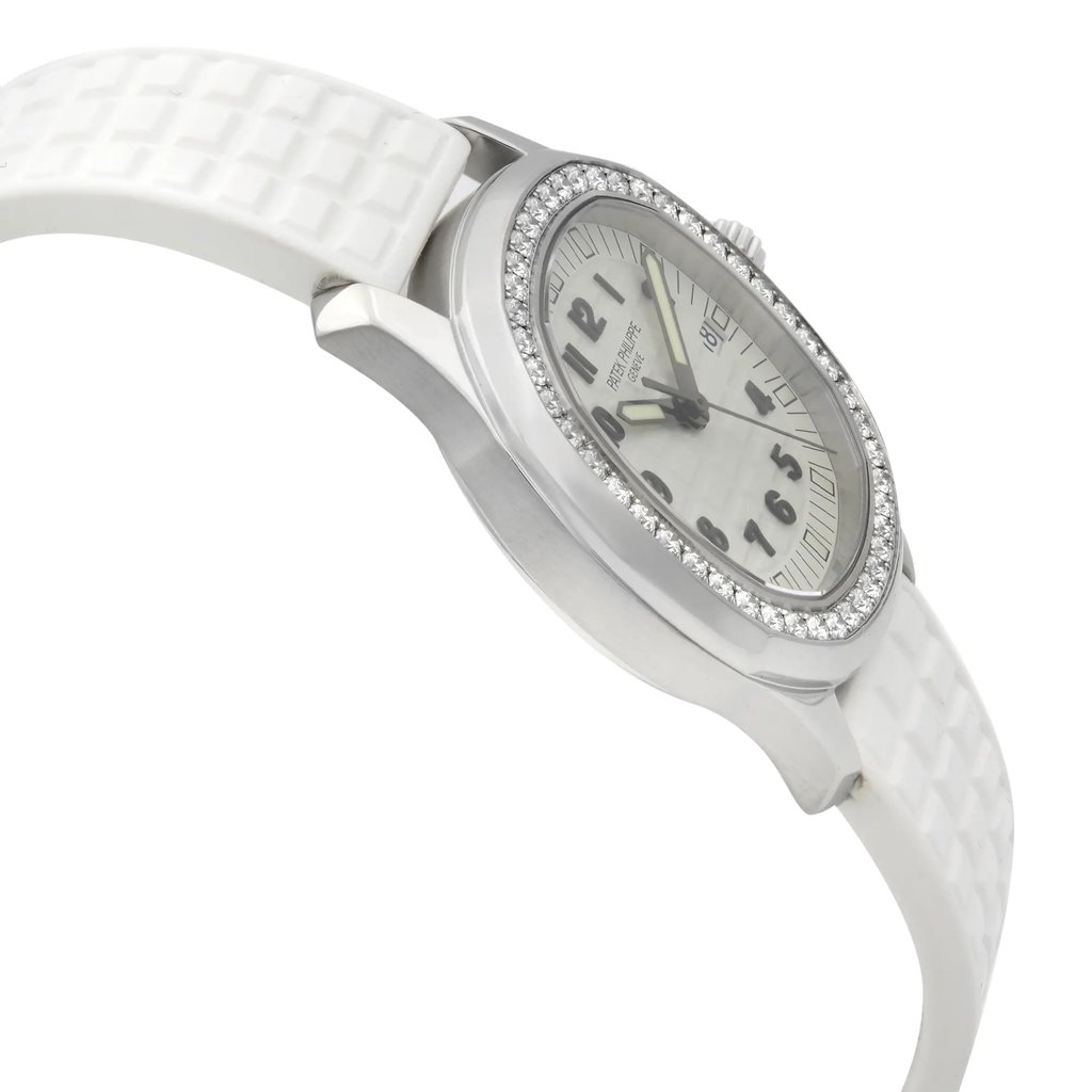 View Of Opposite Crown Facing Side Of Patek Philippe 5067A-011 Stainless Steel Watch Unworn Condition