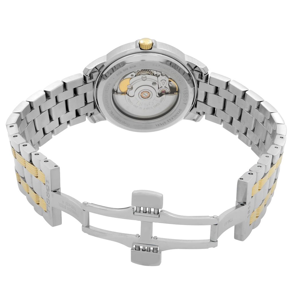 Back View Of Exhibition Back Case And Open Stainless Steel Band Of Tissot T065.430.22.031.00 Watch New Condition