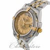 View Of Crown Facing Side Of Breitling B45355 Stainless & Solid Gold Watch Pre Owned Condition